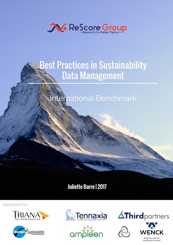 ReScore Group's Best Practices in Sustainability Data Management International Benchmark Report 2017