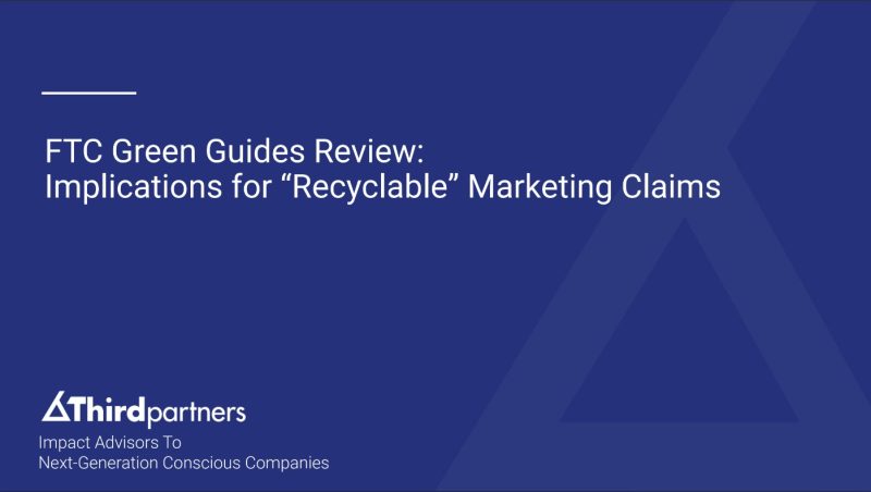 blue background with FTC Green Guides Review written on it