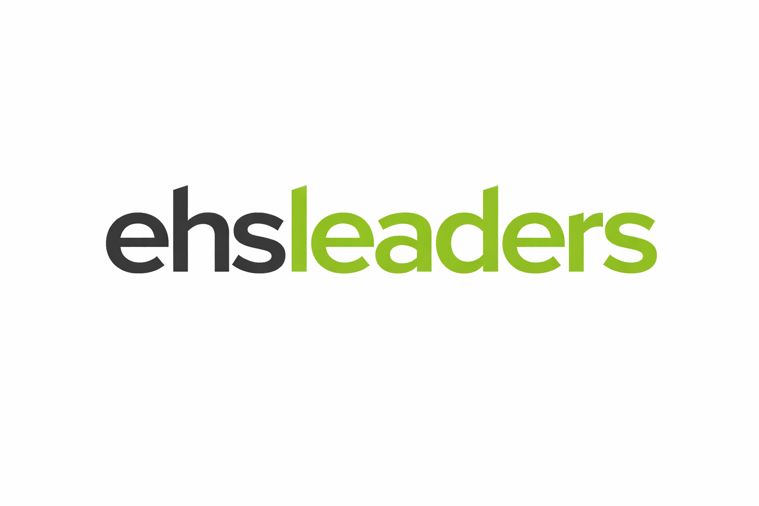 EHSLeaders logo: The organization's name, all lowercase, with "ehs" in black and "leaders" in green.